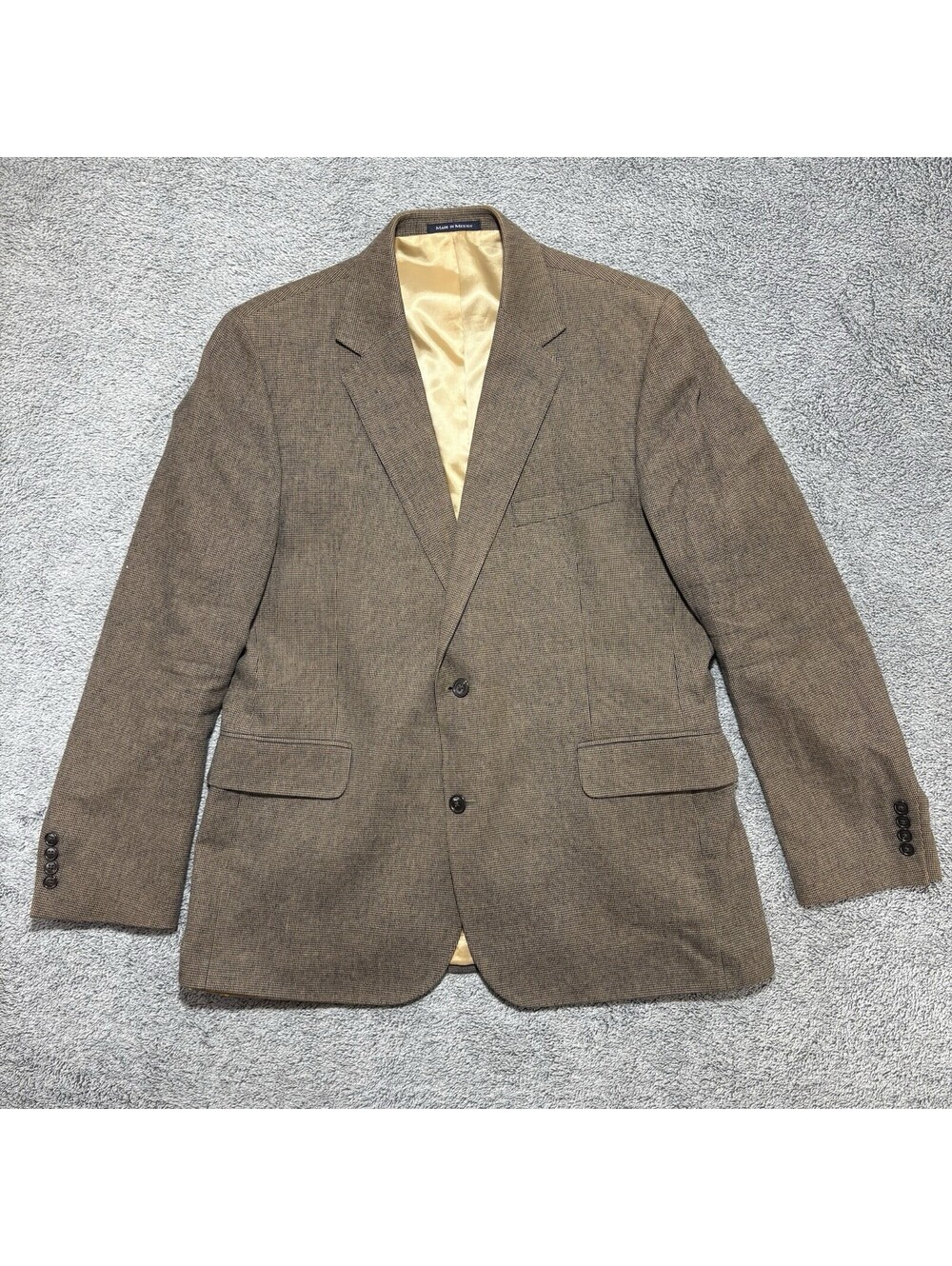 LANDS’END Classic Brown Sport Coat/Blazer Men’s Size 43R With 2 Button Closure